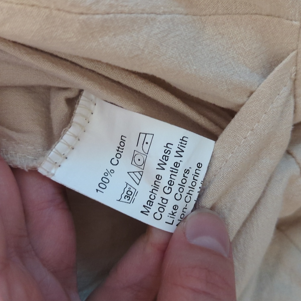 Emery Rose Cotton Cream Jumpsuit - Women's Size XL Lightweight Short Sleeve - Picture 7 of 14